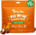 Zesty Paws Pill Wrap Probiotic Paste for Dogs - Immune & Digestive System Support - Bacon Flavor - con DE111 Bacillus subtilis - Pockets Any Pill, Tablet & Capsule for Your Dog - 4.2oz - 60 Portions
