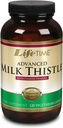 LIFETIME Milk Thistle Blend Liver Cleanse Fórmula fica con Dandelion Root y Turmeric (120 CT)