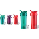 BlenderBottle Classic V2 20-Ounce Shaker Bottle, 3-Pack: Rojo, Verde y Plum &amp; Classic V2 Shaker Bottle Perfect for Protein Shakes and Pre Workout, 28-Ounce (2 Pack), Rojo, Verde