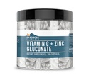 Suplemento de Gluconato de Vitamina C Plus Zinc, (200 cápsulas) Apoyo a la salud englobado, no GMO, libre de gluten,