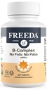 Complejo Freeda Vitamina B No Folic No PABA - Complejo Super B Kosher Vitamina Suplemento con Vitamina B1 Vitamina B2 Vitamina B5 Vitamina B6 Vitamina B12 - Complejo Vit B para Hombres (100 Ct)