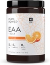 Dr. Mercola Pure Power Aminoácidos esenciales con BCAA, Orange Flavor, 12.3 oz (350 g), 30 Serviciones, 8 g de EAA, 6 g de BCAA, 0 g de Sugar, Non-GMO, NSF Certificado para Deporte