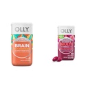 OLLY Ultra Strength Brain Softgels, Nootropic, soporta la función cerebral saludable, memoria, enfoque &amp; ultra mujeres multi Softgels, salud general y soporte inmunológico, Omega-3s, hierro, vitaminas A, D