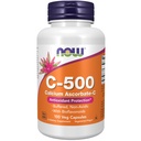 AHORA Suplementos de alimentos, vitamina C-500 Ascorbato de calcio, protección antioxidante*, 100 cápsulas de verduras
