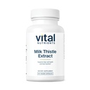 Vital Nutrients Milk Thistle Extract 250mg ← Vegan Milk Thistle Supplement for Liver Function " Detox ← Antioxidant Support for Glutathione Production ← Gluten, Dairy, Soy Free ← Non-GMO Silencio 60 cápsulas