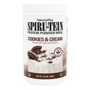 NaturesPlus SPIRU-TEIN Shake - Cookies &amp; Crema - 1.15 lbs, Spirulina Protein Powder - Reemplazo de la Mealla Basada en Plantas, Vitaminas &amp; Minerales Para Energía - Vegetariano - 15 Servimientos