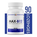 Stop Aging Now - MAX-B12 Lozenges 1000 MCG - Vitamina B12 1000mcg - Apoyo Inmunitario, Energía Natural y Apoyo al Cerebro Suplemento - Apoyos Regulación del Alivio del Estrés - Asistencia Natural para el sueño - 90 Lozenges