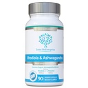Rhodiola " Ashwagandha with L-Theanine - Award Winning Ashwagandha KSM-66 600mg " 1500mg Rhodiola (3% Rosavins - 1% Salidrosides) root equivalent- adaptogen combo- Sin rellenos artificiales