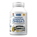 ANDREW LESSMAN Maximum Essential Omega-3 Desflavored, 60 Softgels - Ultra-Pure Omega-3 Fish Oil 1200 mg-High DHA, No Mercury Supplement-Small, Easy to Swallow Fish Oil Capsules