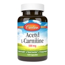 Carlson - Acetyl L-Carnitine, 500 mg, Cognitive Health, Brain Function &amp; Energy Production, 120 cápsulas