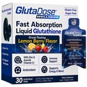 Glutatión líquido suplemento, Lemon Berry Flavored Acerola Energy Booster w/Zinc, Vitaminas diarias & minerales, Zero Sugar Formulation, Todos los días Auto-Inmune Support for Adults, 0.34 fl oz, Pack de 30