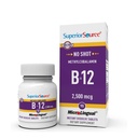 Fuente superior No Shot Vitamin B12 Methylcobalamin 2,500 mcg, Quick Dissolve MicroLingual Tablets, 90 Cuenta, Forma activa de B12, soporta la producción de energía, Nervous System Support, Non-GMO