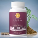 LifeSpa Whole Herbs Liver Repair ← Liver Detox ← Liver Cleanse y Reparar los Suplementos de Salud para la Salud Viviente Silencioso Apoyo Liver and Gallbladder Detox TEN 90 Capsules TEN 475mg