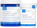 Estacas esenciales Combustible Su grupo Gut: Probiótico inteligente (30 ct) + Prebióticos amigos (7.4 oz)