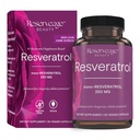 Belleza de reserva, Resveratrol 250 mg, Suplemento antioxidante para la salud cardiaca y celular, soporta el envejecimiento saludable y el sistema inmunológico, Paleo, Keto, 30 cápsulas