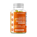 Vitamatic Sugar Free Vitamina D3 50.000 UI Suplemento semanal - 120 Pectinas Basadas en Gummies - Vitamina D Capsules para Huesos, Dientes y Soporte Inmunitario (50000 UI)