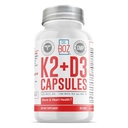 Dr. Boz - K2+D3 Capsules, 66 Servimientos - Vitamina D3 K2 Suplemento con BioPerine - Hueso & Corazón Salud - Ausorción mejorada - Prueba de calidad - Hecho en EE.UU. - 5000iu (D3) - 400iu (K2) - Self Care