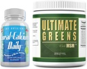 Salud diaria - Calcio de coral Daily &amp; Ultimate Daily Greens con pólvora MSM (1 mes de suministro)