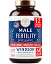 Suplemento de fertilidad masculina con raíz de Maca - Mens Health Conception Fertility Prenatal Vitaminas Plus Natural Extracts - Suplementos de fertilidad prenatal para hombres - 3er Parte Tested - 120 cápsulas, 2 meses