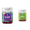 OLLY Muscle Recovery Sleep Gummies, Sleep and Sore Muscle Support, 3mg Melatonin, Tart Cherry &amp; Daily Energy Gummy, Caffeine Free, Vitamin B12, CoQ10, Goji Berry, Adult Chewable Supplement