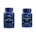 Extensión de la vida Advanced Milk Thistle 120 Softgels y Magnesium 500mg cápsulas para la salud del hígado, soporte de desintoxicación, salud cardíaca y huesos saludables