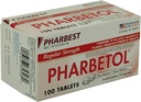 Pharbetol Acetaminophen 325mg Estrés regular, Alimentador de dolor, Tablas de reducción de fiebre,100 Cuenta (Pack of 1)