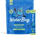Waterboy Weekend Recovery ← 3,200mg Electrolyte Powder Packets  Ginger + L-Theanine + Vitamins ← No Sugar, All Natural, Gluten Free ← 24 Drink Stick Mixes (Límon Lime)