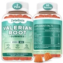 2 Pack Orgánica Valerian Root Gummies, Natural Calm to Help Relaxation, Herbal Supplement for Mood Support, Melatonin Free, Non-GMO, Gluten Free, Vegan, Green Grape Flavor, 120 Conde
