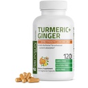 Bronson Turmeric + Ginger Extra Strength Joint Health & Digestion Soporte con BioPerine, Non-GMO, 120 cápsulas vegetarianas