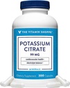 The Vitamin Shoppe Brand Potassium Citrate 99mg, Highly Absorbable Mineral Supplement for Cardiovascular Health & Electrolyte Balance, Daily Potassium Supplement for Adults, Gluten Free, 300 Capsules