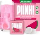 ¡Plink! Tablas de electrolitos de fizzy para adultos y niños – sandía, 48ct – Hidratación diaria con electrolitos – Bajo azúcar, Vegan, Keto Friendly, No GMO