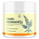 Suplemento de Polvo Trans-Resveratrol con Extracto de Vino Rojo, Quercetina, Pterostilbeno, 4.23 OZ, 30 días de suministro