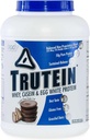 Nutrición corporal Trutein High Protein Powder: 45% Whey, 45% Casein, 10% Egg White Protein Shake Mix, Gluten-Free, Low Sodium, Low Carb Protein Supplement for Men &amp; Women, Chocolate Peanut Butter, 4lb