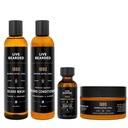 Kit completo de cocina de barba en vivo - Lavado, acondicionador, mantequilla y aceite - Hecho en los EE.UU. con ingredientes naturales - Mens Groom Set ← 1880 Scent - Bourbon, Bitters, Citrus