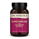 Dr. Mercola D-Mannose and Cranberry Extract, 30 Servings (60 Capsules), Suplemento dietético, apoya la salud del tracto urinario, no GMO