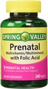 Multivitamina prenatal de Spring Valley, 240 tabletas