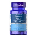 Zinc Pride de Puritan para Fórmula de Esquí de Acné con Vitaminas C, B-6, A y E para Hombres y Mujeres, Suplemento dietético para Esquí sano claro, Sistema de Inmunes, División Celular y Apoyo al Crecimiento, 100 Tabletas