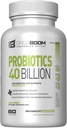 Probiótico 40 Billones CFU 4 Strains + Prebiótico - Asistencia Salud Digestiva e Inmunidad - Ayuda con estreñimiento, diarrea, ruborización - Gluten-Free, Non-GMO - Hecho en EE.UU. - 60 cápsulas