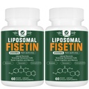 Suplemento de Fisetina Liposomal, 2000MG, 98% Antioxidantes Pure Fisetin Polyphenols, con Quercetin, TMG y Resveratrol, para el envejecimiento saludable, soporte cognitivo, 120 cápsulas