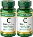 Bounty Vitamin C + Rose Hips, Immune Support, 1000mg, Coated Caplets, 100 Ct - Pack of 2