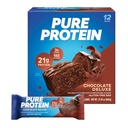 Barras de proteína puras, alta proteína, nutritos para soportar energía, bajo azúcar, sin gluten, Chocolate Deluxe, 1,76 oz., 12 conde(Pack of 1) (Packaging may vary)