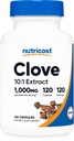 Nutricost Clove 10:1 Extracto 1000mg Equivalente Por Serving, 120 Capsules - Vegan, GMO Gratis, Gluten Free