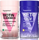 Biotina Crecimiento del cabello Vitaminas + Premium Keto Pills TENIDO Apoyos Esquí saludable y uñas &amp; Utilize Fat for Energy with Ketosis, Boost Energy & Focus ← Suplementos no vegetarianos para apoyar