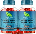 (2 Pack) Keto Rain Gummies - Keto Rain Advanced ACV Gummys, Keto Rain ACV Gummy 1050MG - All Natural Keto Rain Apple Cider Vinegar, KetoRain ACV Gummys, 120 Gummies para 2 meses
