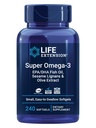 Extensión de vida Super Omega-3 EPA/DHA Fish Oil, Sesame Lignans & Olive Extract – Heart Health, Brain Health, Inflammation Health Support, Gluten-Free, Easy to Swallow, Non-GMO, 240 Softgels