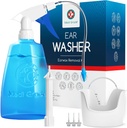 Medi Grade Ear Wax Removal Kit, 300ml Ear Washer Bottle, Basin and Tips | Ear flushing kit for adults, ear irrigation spray bottle with quad stream tip, gentle ear cleaning for clearer hearing