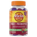 Gotas de fibra de metamucil para adultos con probióticos para el alivio de la hinchazón, sin azúcar añadido sabores de fresa Kiwi BlackBerry, 5g Prebiótico planta base suplemento de fibra Blend, 90 cuenta