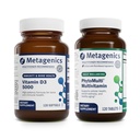 Metagenics Bundle - D3 5000 " PhytoMulti Sin Hierro - 120 Softgels de D3 5000 para el soporte inmunitario, salud ósea " salud cardíaca - 120 Tabletas de PhytoMulti Sin Hierro para la salud general " envejecimiento