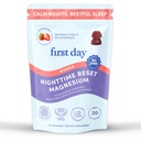 PRIMER DÍA DAY Women’s Nighttime Reset Calming Magnesium Gummies – Sleep Aid Supports Peaceful Rest, Balanced Mood & Energy – Suplemento con Magnesium Citrate, L-Theanine & No Melatonin – 30-Day Supply