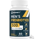 Probióticos para Hombres, 500 millones de millones de UF &amp; 12 Strains, Probiótico para Hombres con Turmérico, Arándano, Goji - Probióticos para Salud Digestiva, Inmune, Stomach, Bloating " Gut Health para Hombres, 60 cápsulas Pro Biotics